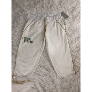 WOMEN'S ROCAWEAR CAPRIS WHITE SIZE: L NWT